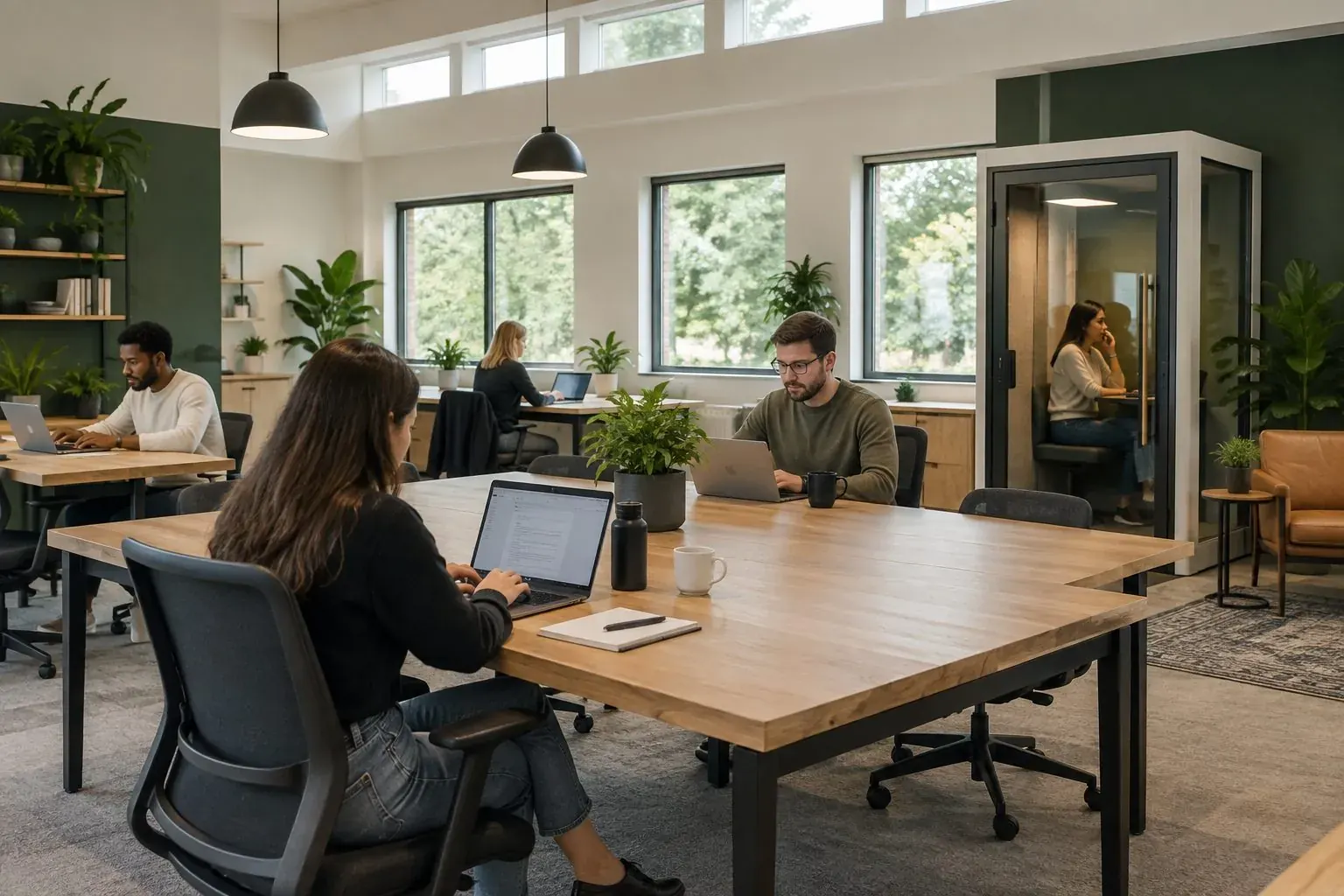 Coworking floor at Timberline at Fall Creek