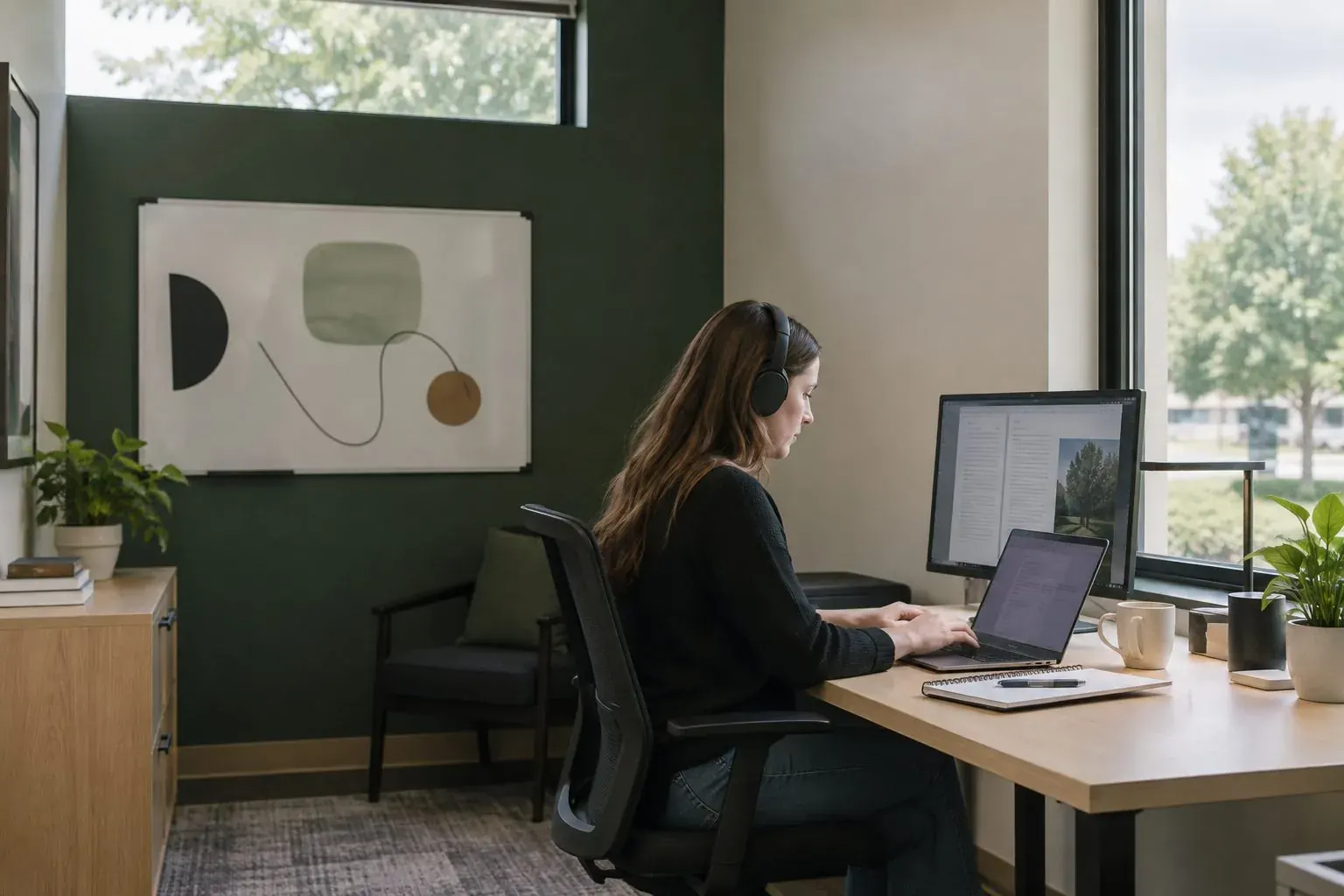 Desk focus at Timberline at Fall Creek in Indianapolis, IN