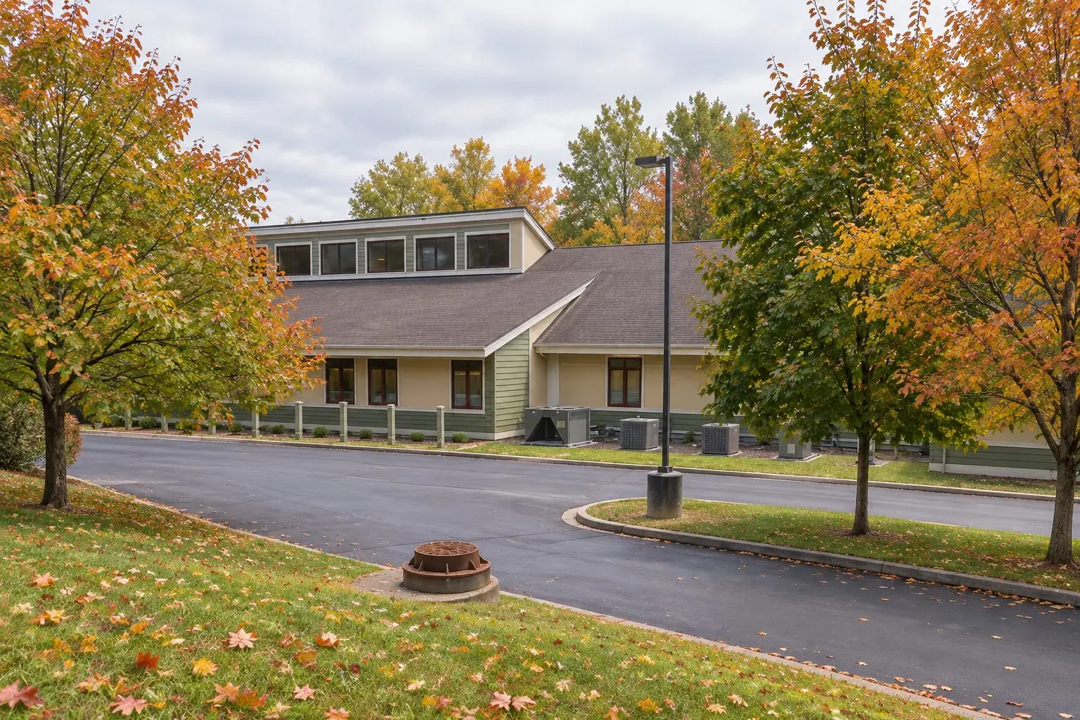 Exterior creek at Timberline at Fall Creek in Indianapolis, IN