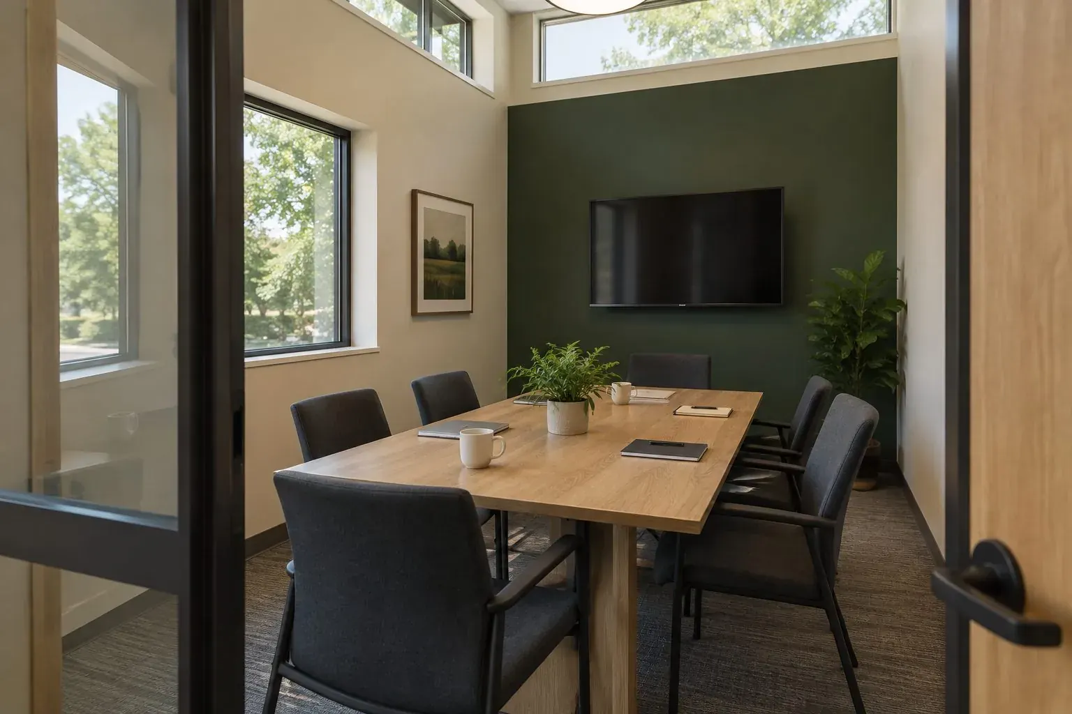 Small private meeting room for rent at Timberline at Fall Creek in Indianapolis